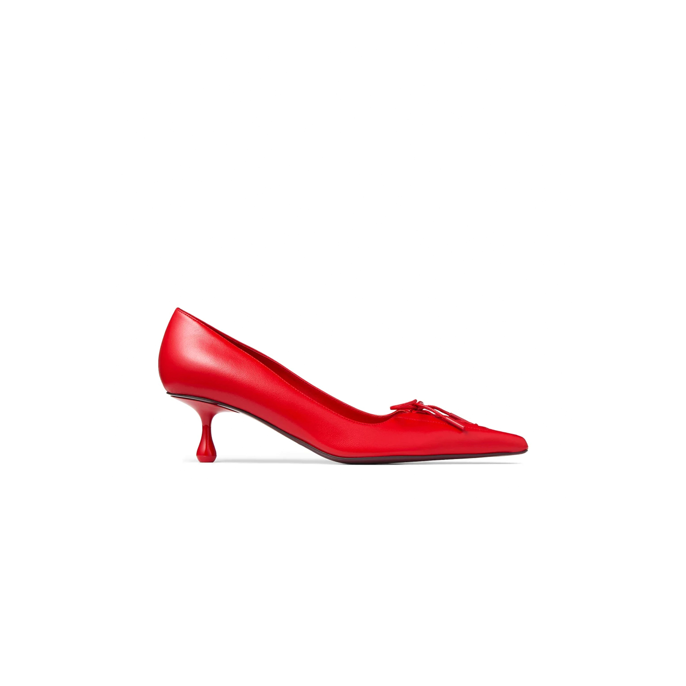 JIMMY CHOO SCARLETT 50 POSTBOX RED NAPPA LEATHER PUMPS SCARLETT50NAP